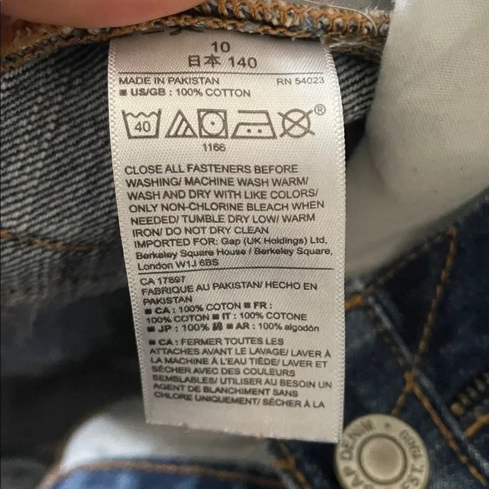 GAP Slim Straight Fit Jeans Medium Wash Boy’s Sz 10 Regular